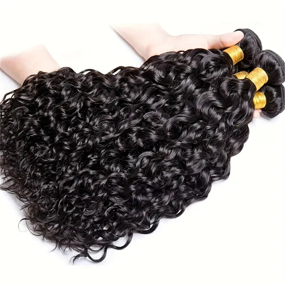 Curly Human Hair Bundles 1/3/4 Pieces Indian Hair Extensions For Women 30Inch Bundles Human