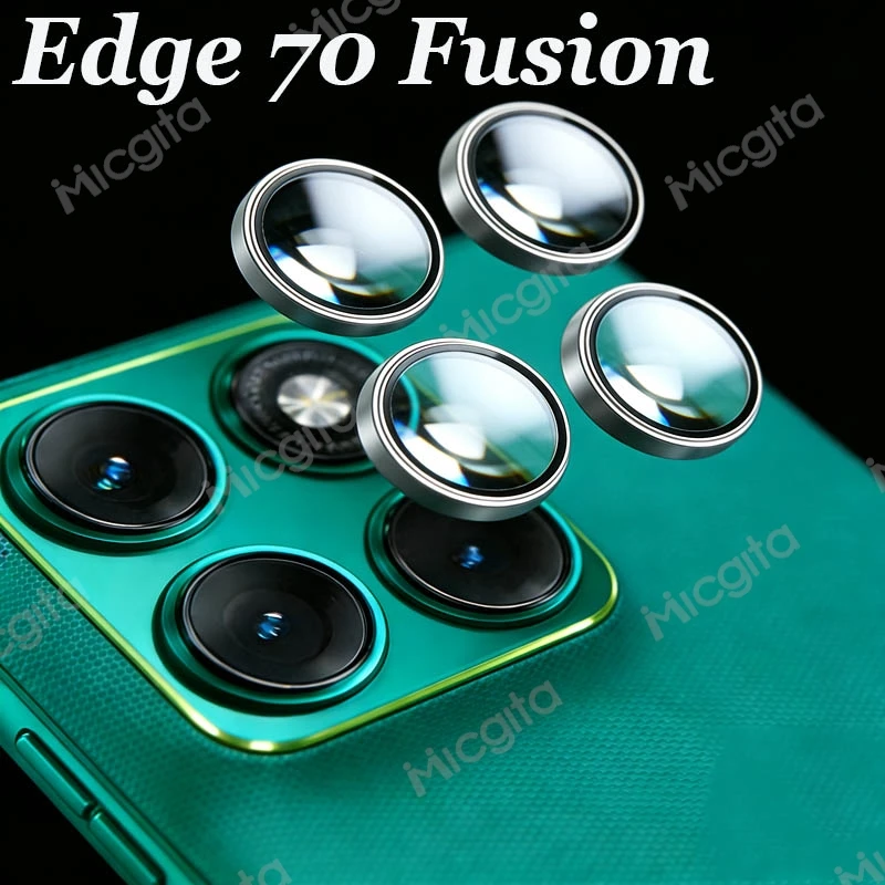 Full Coverage 3D Camera Protector with Metal Ring and Glass Cover, 1/2 Pack