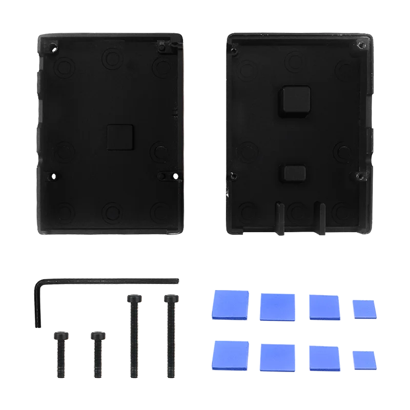 라즈베리 파이 3 알루미늄 케이스 패시브 쿨링 아머 메탈 쉘 (라즈베리 파이 3 모델 B+ 3B용, 써멀 패드 및 히트 싱크 포함)