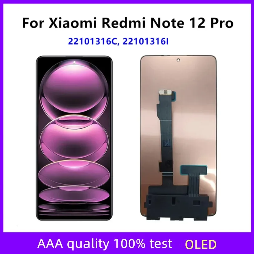 

OLED 6.67" For Xiaomi Redmi Note12 Pro LCD Display Touch Screen Digitizer Assembly For Redmi note12 Pro 22101316C 22101316I