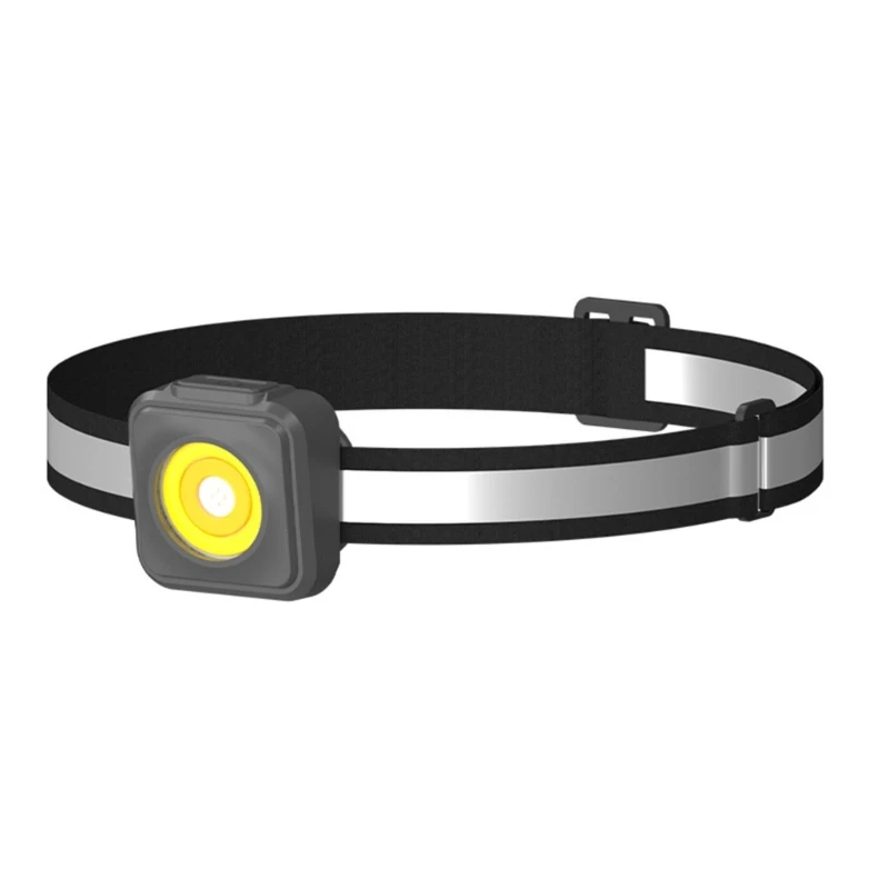 

Waterproof Work Headband Light Torch Portable LED Headlamp Flashlight COB Flood Light Ultra-Bright Head Lamp with 3 Mode 40JA