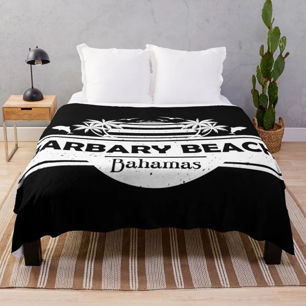 

Barbary Beach Bahamas, Palm Trees Sunset SummerThrow Blanket Thin Blankets