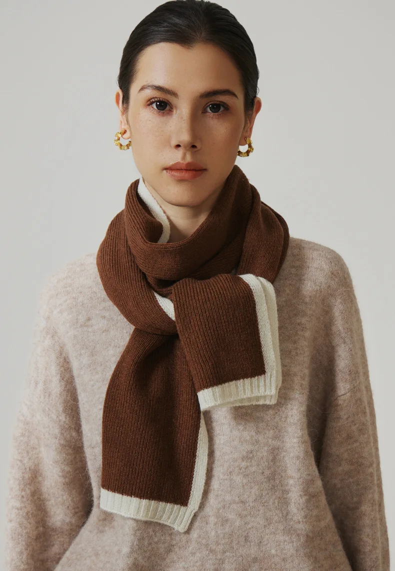 Women Winter Pure Color Neckerchief