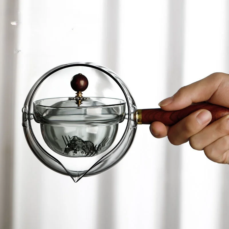 

500ml Glass Teapot Side To Boil Electric Ceramic Oven Rotating Tea Maker High-end Tea Set Heat-resistant