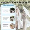 30-50PCS Parasol Umbrellas Wedding Photo Cosplay Prop 80cm Paper Umbrella DIY White Umbrella Summer Whites Party Beach Decor 5
