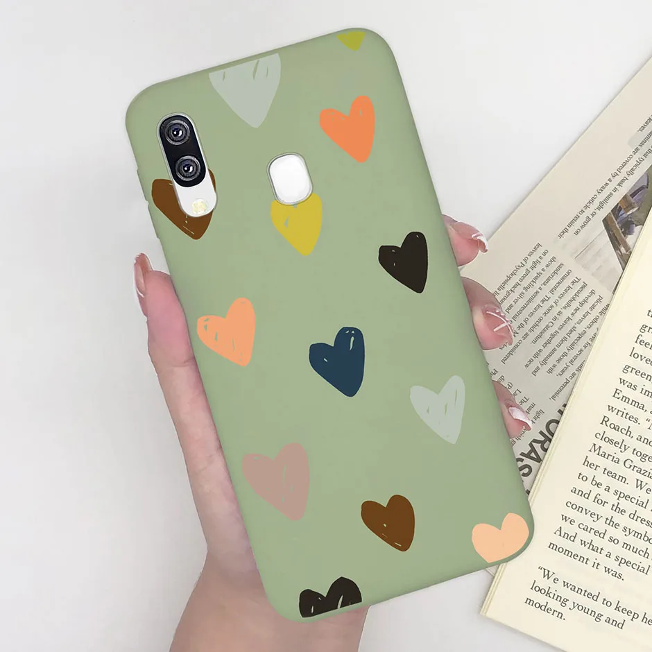 Cute Cat Flower Cartoon Pattern Shockproof Soft Phone Case with Colorful Matte Back Cover