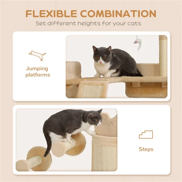 Wall Mounted Cat Shelf Set - Stylish and Functional Cat Furniture 3