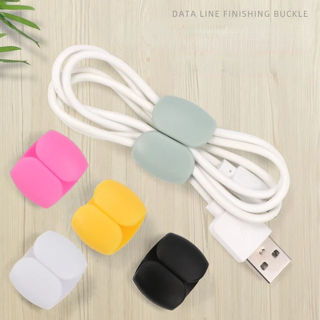 Petit enrouleur de câble, support de chargeur USB Portable de voyage,  organisateur de fil de bureau