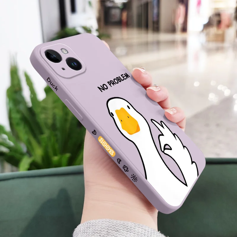 Charming Hello Duck Silicone Phone Case Cover