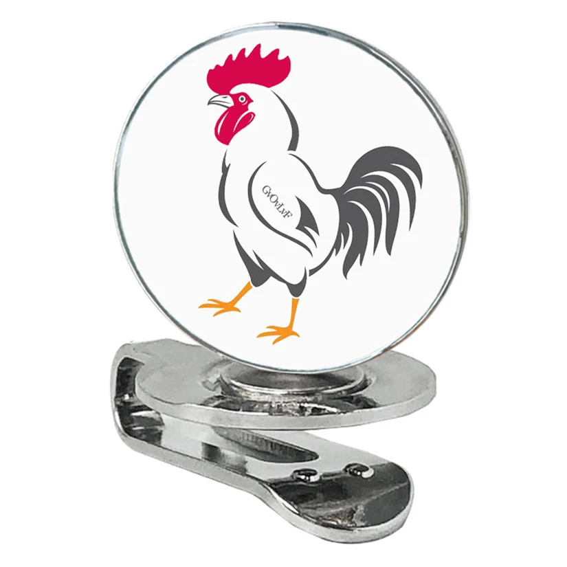 Golf Ball Marker Rooster pattern Golf Marker with Magnetic Hat Clip Novelty Gift Gifts for Lovers Golfer Men Friends golf ball mark