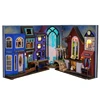 DIY Book Nook Wooden Miniature Model Kit Magic Bookstand Casa Bookend 3D Puzzle With Light Bookshelf Home Decor Friends Gifts 1