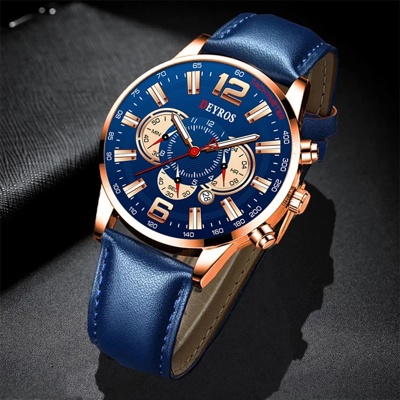 2022 Mens Fashion Sports Watches Men Stainless Steel Quartz Wrist Watch Calendar Luminous Clock