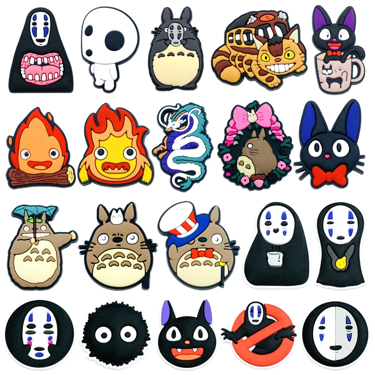 

Anime Characters Shoe Charms Japan Studio Manga No Face Croc Charm PVC Sprite Shoe Decor Accessories For Kids Boys Girls Xmas