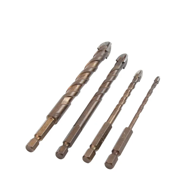 4-7Pcs/set Cross Hex Tile Bits Glass Ceramic Concrete Hole Opener Alloy Triangle Drill Size 3/4/5/6/8/10/12 mm drill bit set drill bits drill bit screwdriver bit set