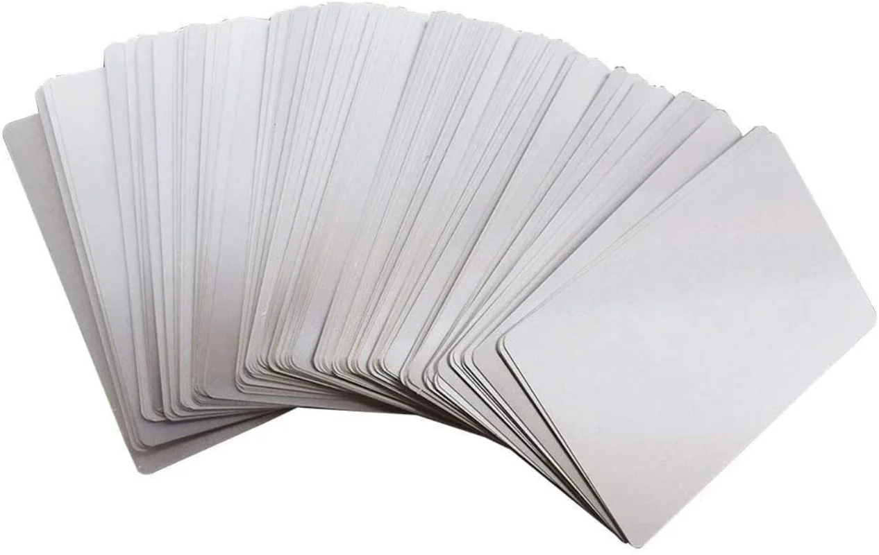 Carte de visite aluminium 85x54mm R/V