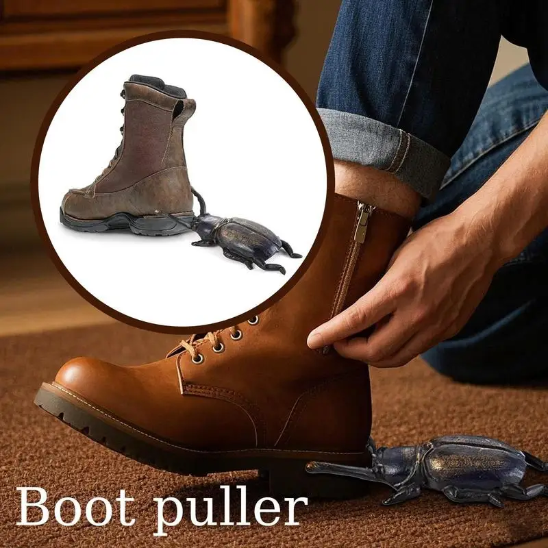 Antique Metal Beetle Shoe Boot Puller Handcrafted Iron Ornament for Vintage Shoe Lovers Unique Cast Iron Boot Remover