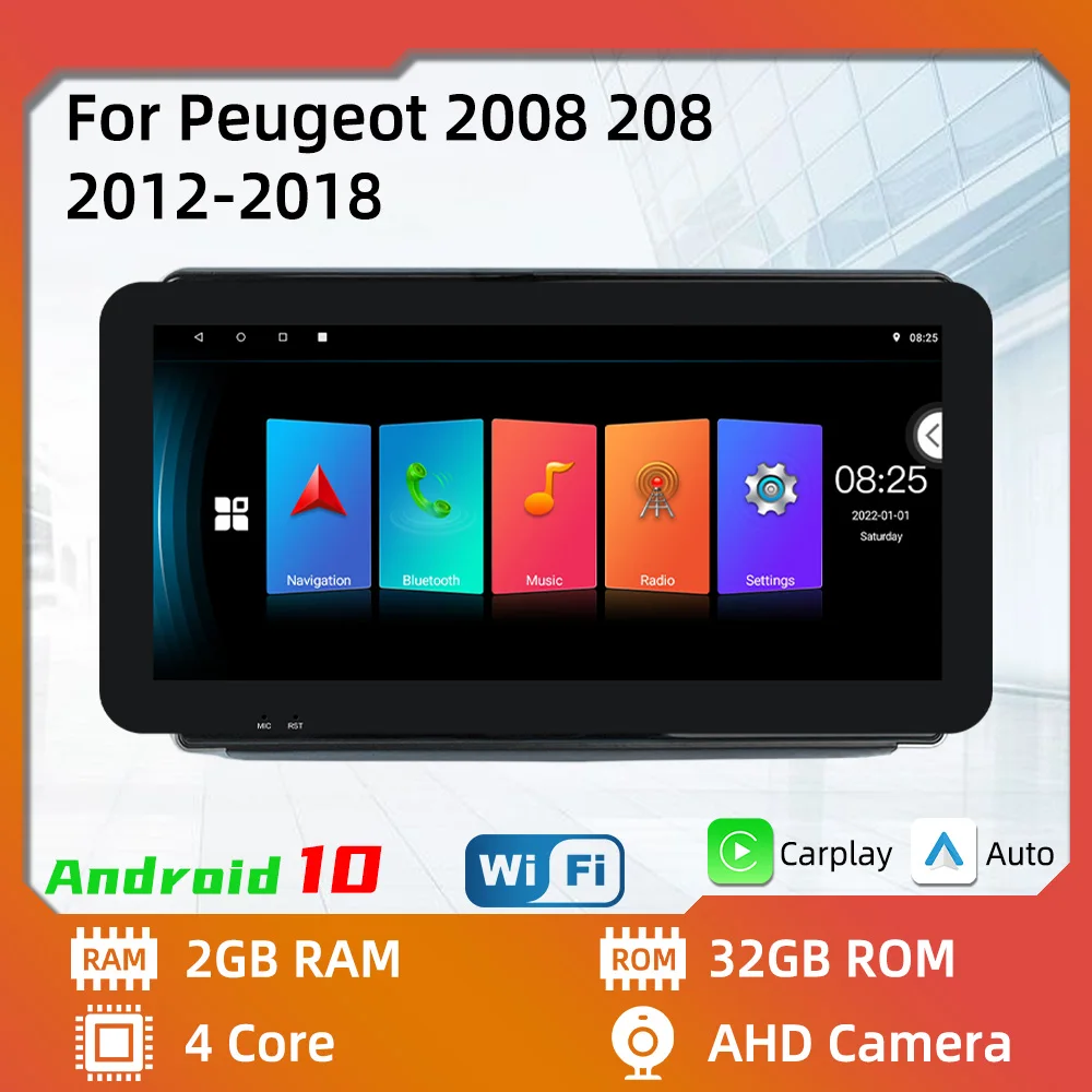 

2 Din Android Car Radio Stereo For Peugeot 2008 208 2012 - 2018 Screen Multimedia Navigation Head Unit Gps Auto Audio Player