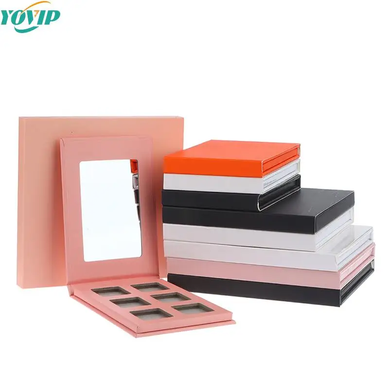 Makeup Dispensing Box Empty Magnetic Cosmetics Palette Eyeshadow Blusher DIY Makeup Box Storage with 6/9/12/13 Pans