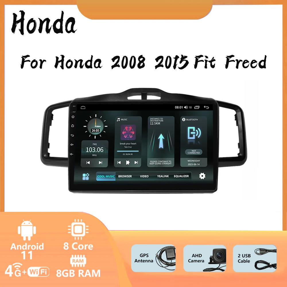 

Honda 2008-2015 10" FIT MPV FREED Android 11 Car Radio 4GHZ Bluetooth HD Big Screen Touch Navigation Multimedia Video Player