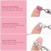 Fine Grit Nail Sanding Cap Bands Electric Manicure Machine Nail Drill Bits Pedicure Caps Gel Polish Remover Tool Nail Heads File 6
