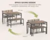 Gizoon Kitchen Table and 2 Chairs for 4 with Bench, 4 Piece Dining Table Set for Small Space, Apartment 4