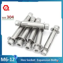 

304 Stainless Steel Hex Socket Head Built-in Expansion Bolts Screws Allen Internal Expansion Concrete Anchor Bolt M6 M8 M10 M12