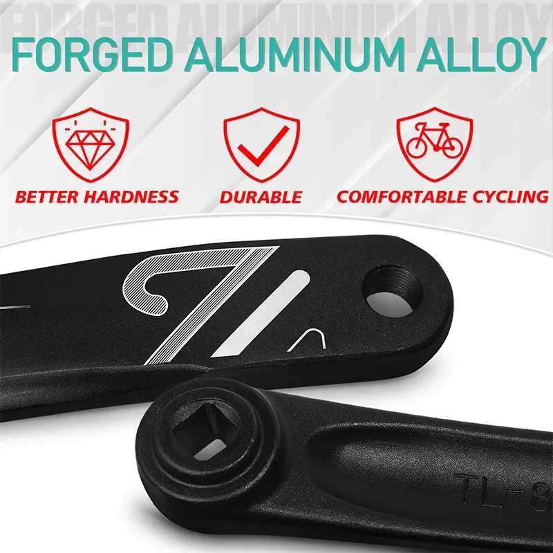 Description Picture 5 of itemBUCKLOS Bike Crank Arm Square/Diamond/Spline Hole Cranks Aluminum Alloy E-Bike Crank 152mm 170mm 175mm Bicycle Crankset Parts