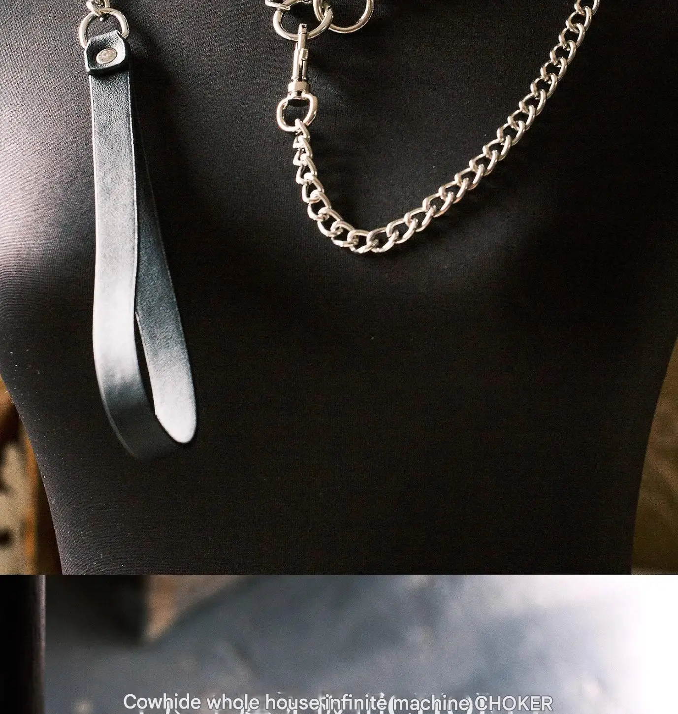 Genuine Leather Choker With Handle For Couples Neck Restraint_voghion.com