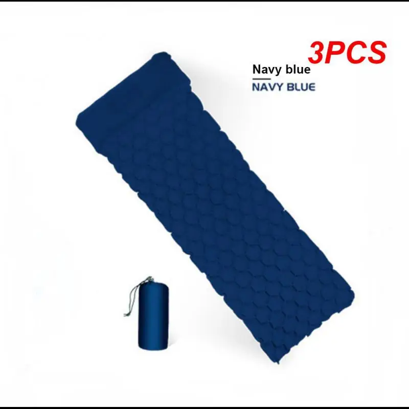 

3PCS Outdoor Camping Inflatable Mattress Sleeping Pad With Pillows Ultralight Air Mat Built In Inflator Pump Hiking