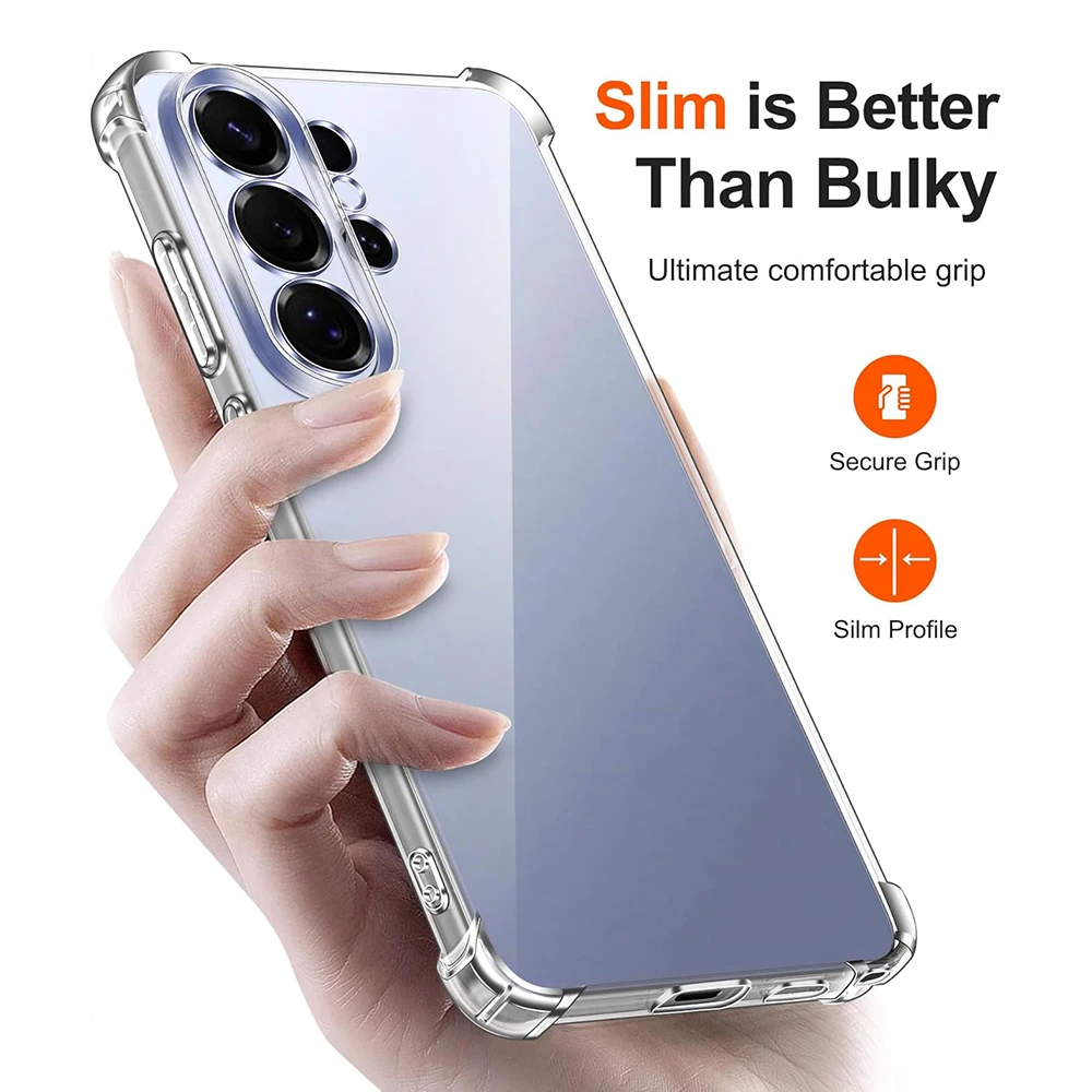 Shockproof Silicone Case - Clear Airbag Soft Shell Cover