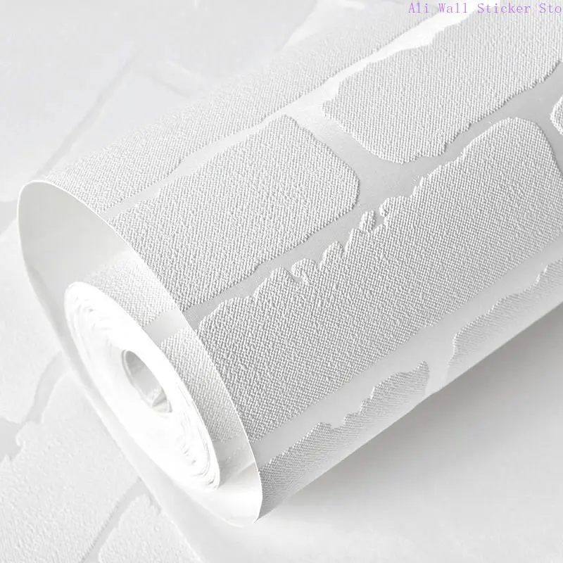 

Рулон виниловых 3d-обоев с имитацией кирпича, реалистичные обои в рулоне из искусственного белого кирпича, в стиле индастриал, лофт, водонепроницаемая Моющаяся