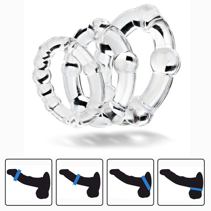 Penis Ring Cock Ring Semen Penis Rings Silicone Male Foreskin Corrector Resistance Ring Delay Ejaculation Sex Toys For Men