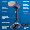 JAS-Powerful Handheld Fabric Steamer - 1800W with Fast Ceramic Heat-Up Plate, 2-In-1 Ironing & Wrinkle Remover,US Plug White 5
