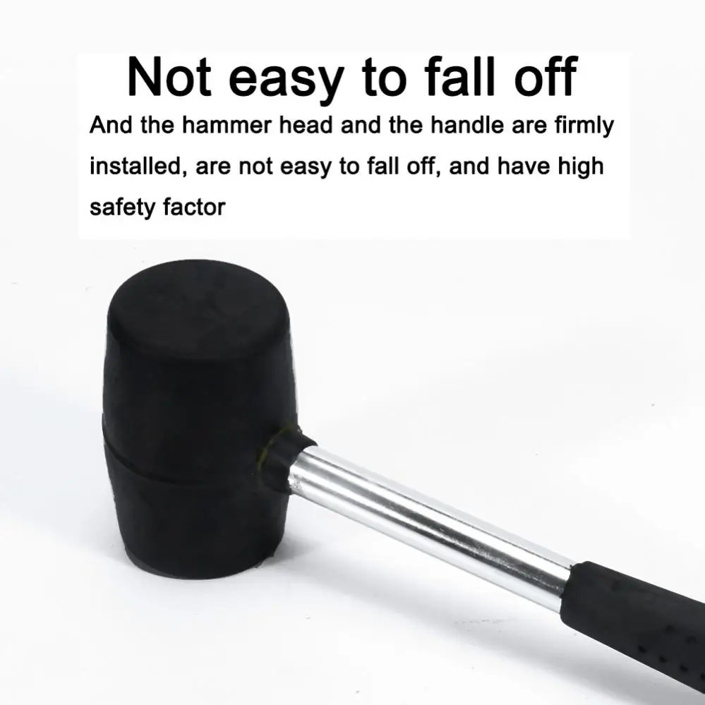 Rubber Hammer Manual Tools Portable Double-sided for Outdoor Car Repair Woodworking