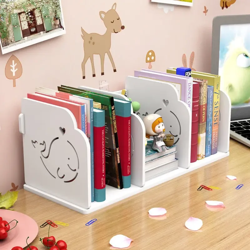 

Милый полый стеллаж для хранения книг, Деревянная офисная настольная полка для файлов, держатель для хранения информации и журналов, подставка для книг для гостиной и стола
