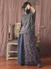Women Linen Patchwork Skirts Ladies Loose Skirt Female 2025 Skirt Spring Autumn Summer Skirts 1