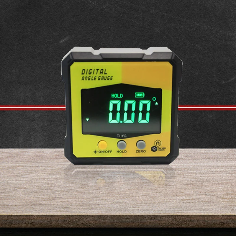 Digital Protractor Laser USB Inclinometer 360&deg; Level Angle Finder High Precision Goniometer Magnet Tilt Measuring Tools digital angle protractor angle measuring tool digital angle meter digital inclinometer