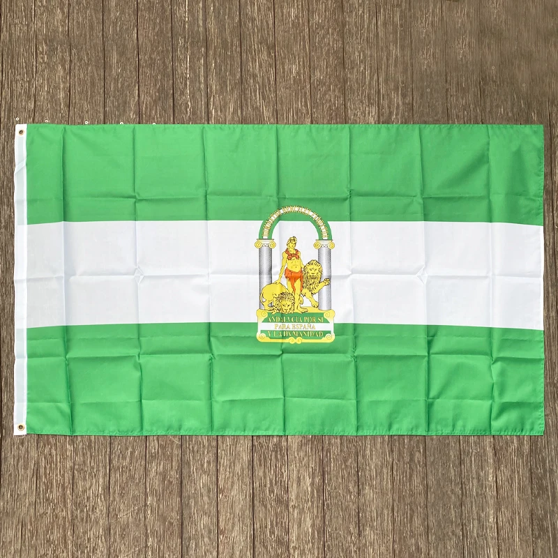 

Флаг xvggdg в андалузском стиле, яркий флаг штата 150x90 см, баннер 100D, полиэстер, латунные люверсы, индивидуальный флаг