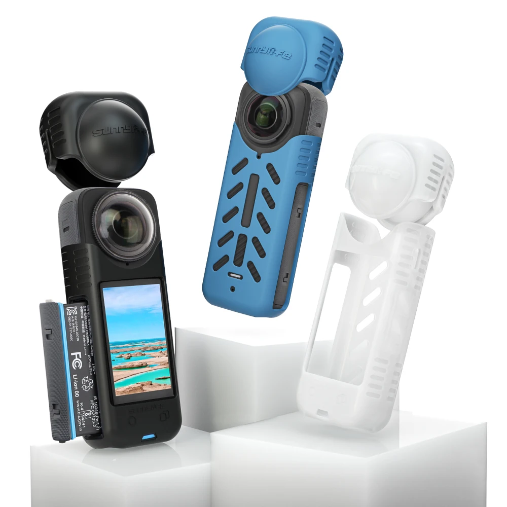 카메라 실리콘 케이스, 렌즈 후드 바디 실리콘 낙하 방지 케이스, Insta360 X4 액세서리