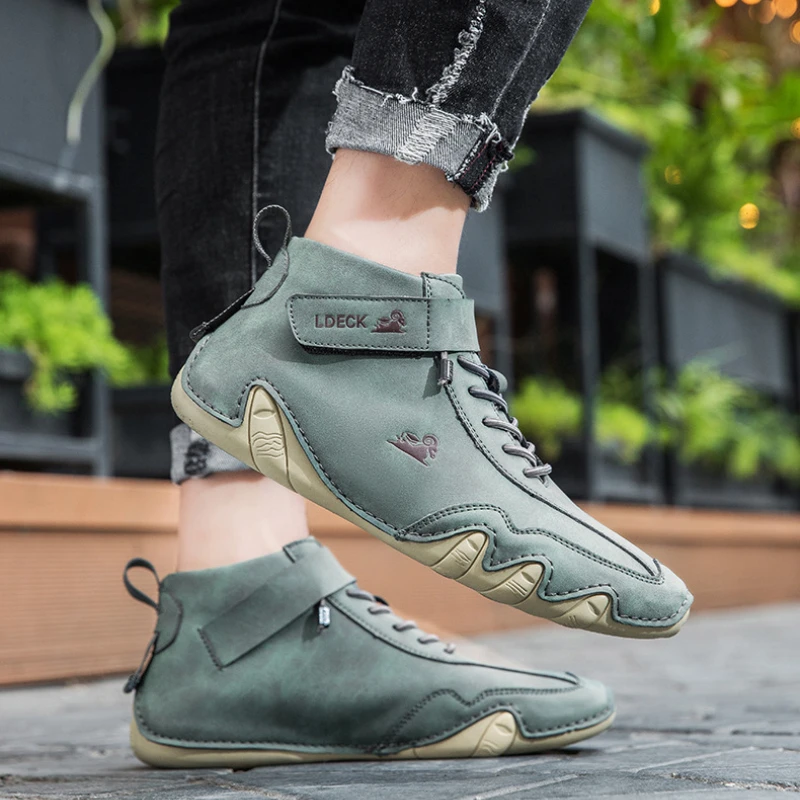 Casual Leder Marke Hohe Qualität Knöchel Wasserdichte Winter Sport Schuhe für Männer Motorrad Stiefel_voghion.com
