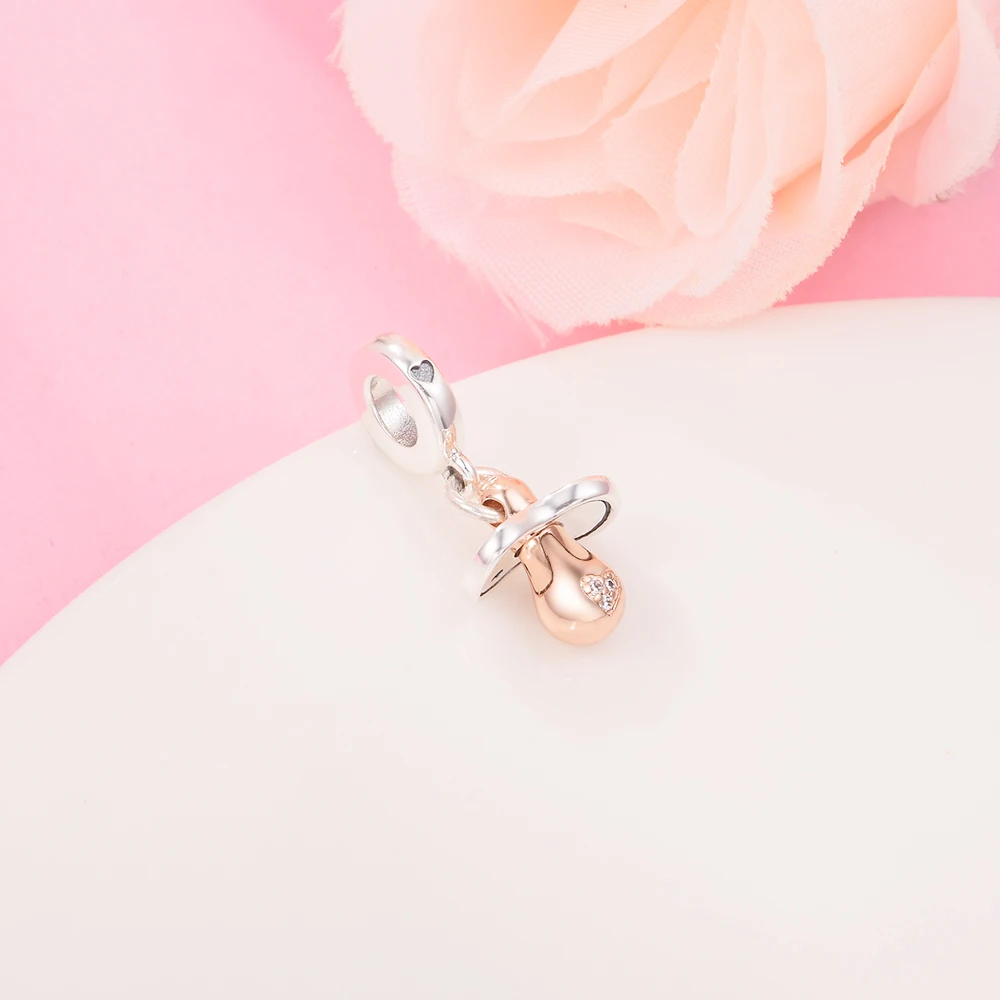 

Fits Europe Charms Bracelets 925 Sterling Silver Baby Pacifier Dangle Beads for Jewelry Making DIY Women Charmsy 2022 New