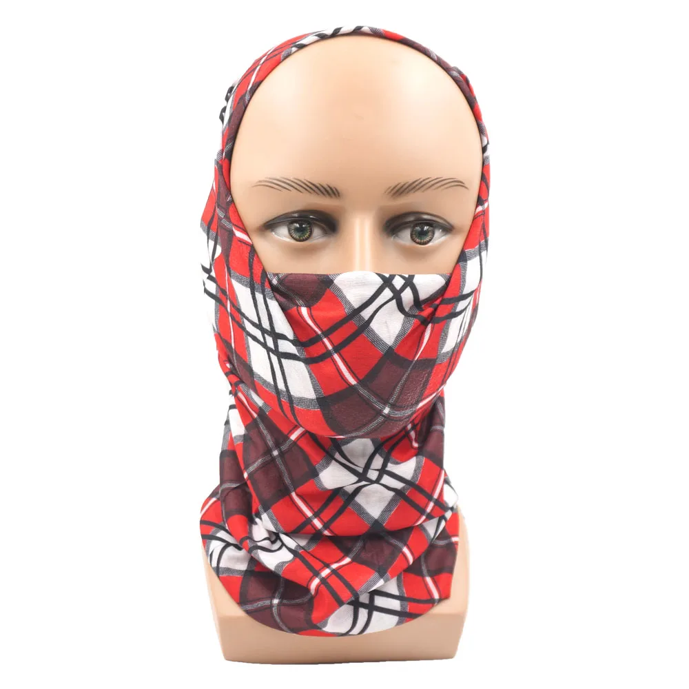 Plaid Pattern Seamless Neck Gaiter Women Tube Microfiber Headscarf Outdoor Camping Hiking Balaclava Men Cycling Bandana Scarf