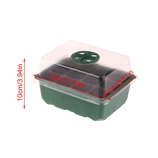1Set Set Seed Starter Tálcák Növekvő Könnyű Vetőmag -Kezdőkészletekkel Páratartalommal Fedett Beltéri Kertészeti Növényi Csírázási Tálcákat - Image 5