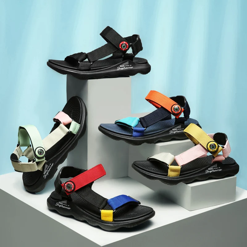 

2023 Summer Children Sandals Fashion Sneakers Boy Girls Outdoor Beach Shoes Kids Non-Slip Footwear Sandals