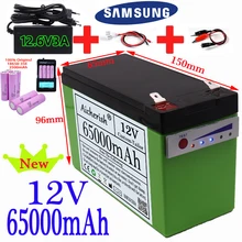 

18650 Li-Ion Rechargeable Battery 12V 65Ah BMS For Children's E-Car Toy Sprayer Scale Access Control Electric Bicycle E-Scooter