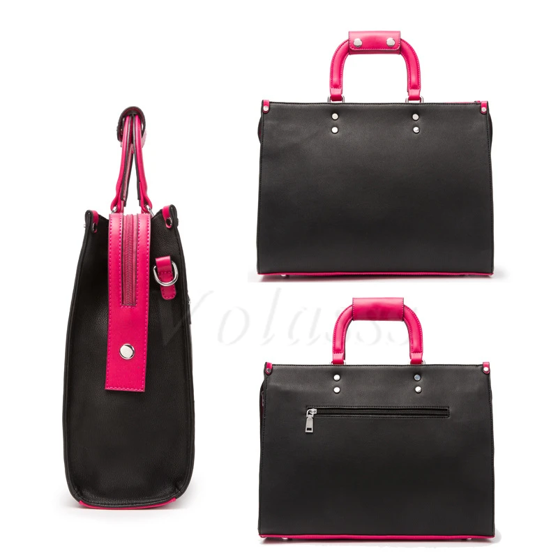 VOLASSS 2024 Versatile Crossbody Tote Bag Female PU Leather Business Handbag New Fashion 13' Computer Shoulder Message Bag Women