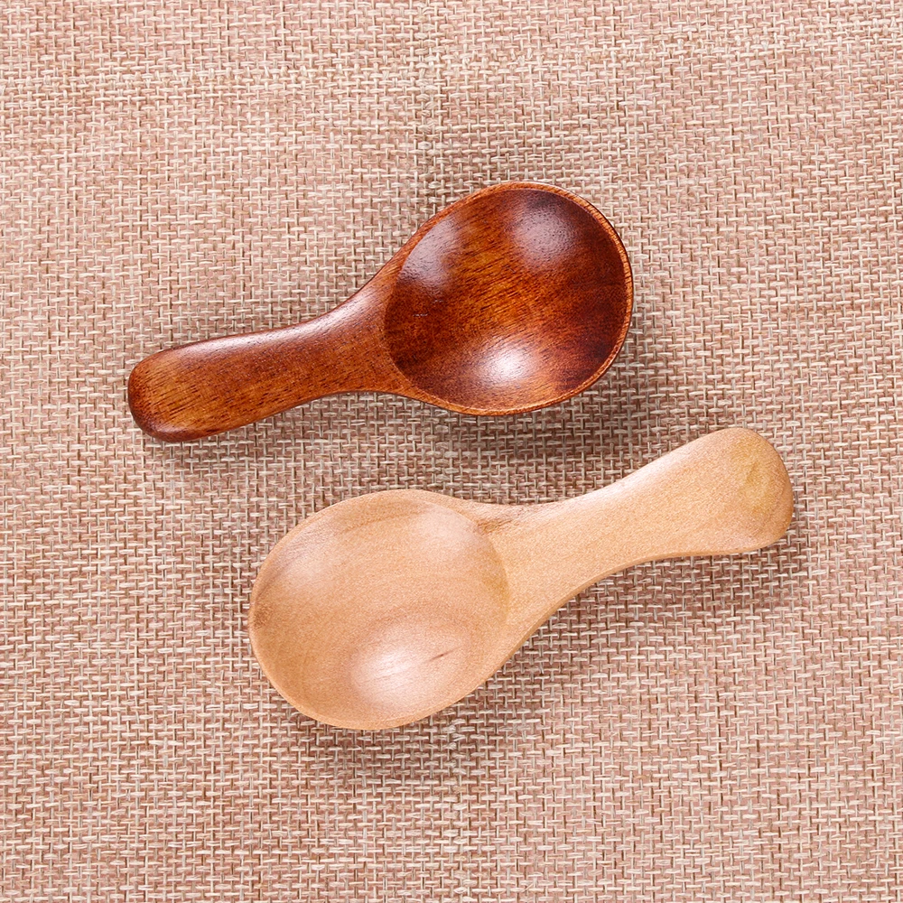 Wooden Mini Condiment Scoop Spoon for Coffee Tea Sugar