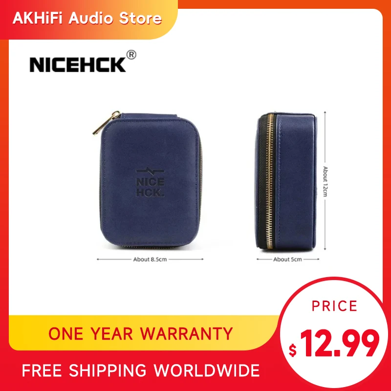 Nicehck-caso pu portátil para fone de ouvido, caixa de armazenamento com bolso líquido, grande capacidade, zíper, organizador cabo, acessórios para f1 mk4