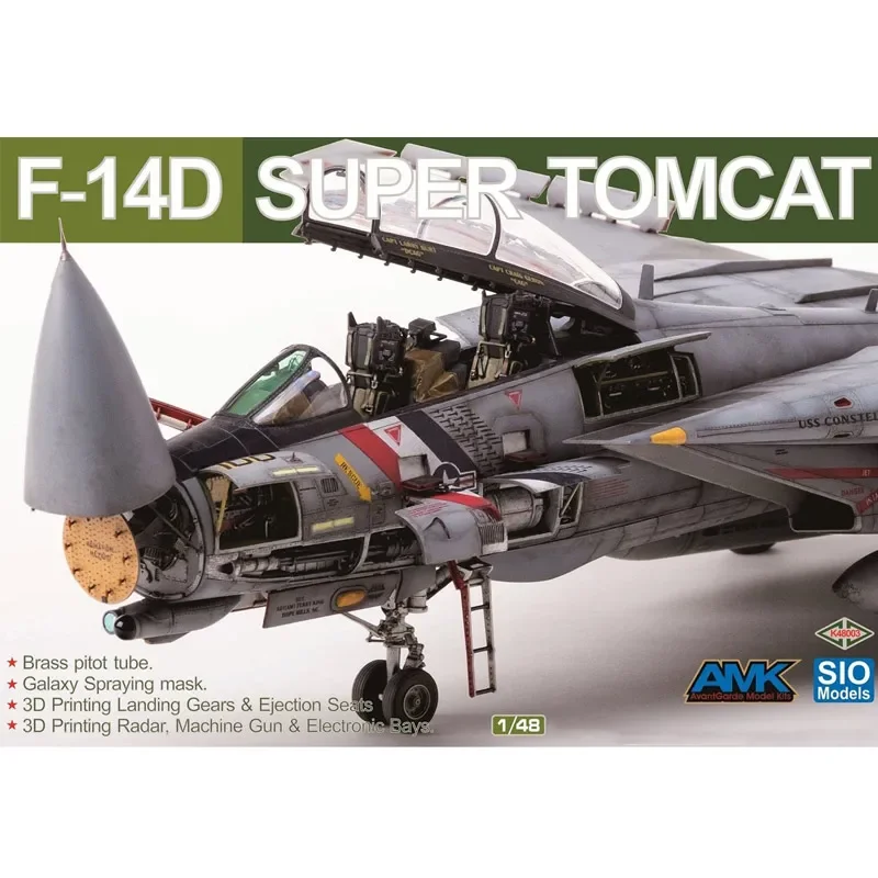 F-14D SUPER TOMCAT 1/48 未組立キット スーパーtomcat組み立て飛行機モデルキット、特別版プラスチックモデル