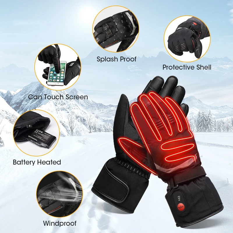 SNOW DEER 7.4V Rechargeable Li-ion Batteries,US Standard Dual Charger,USB  Charging Cable,Battery Pack for Heated Gloves Heated Socks Heated Hat(Sold